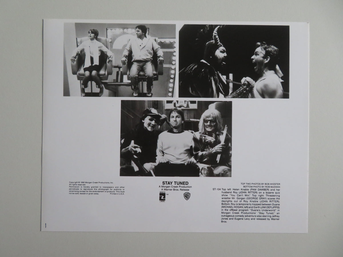 Stay Tuned Movie Still Photo Lot Of 2 John Ritter Pam Dawber Jeffrey Jones 1992