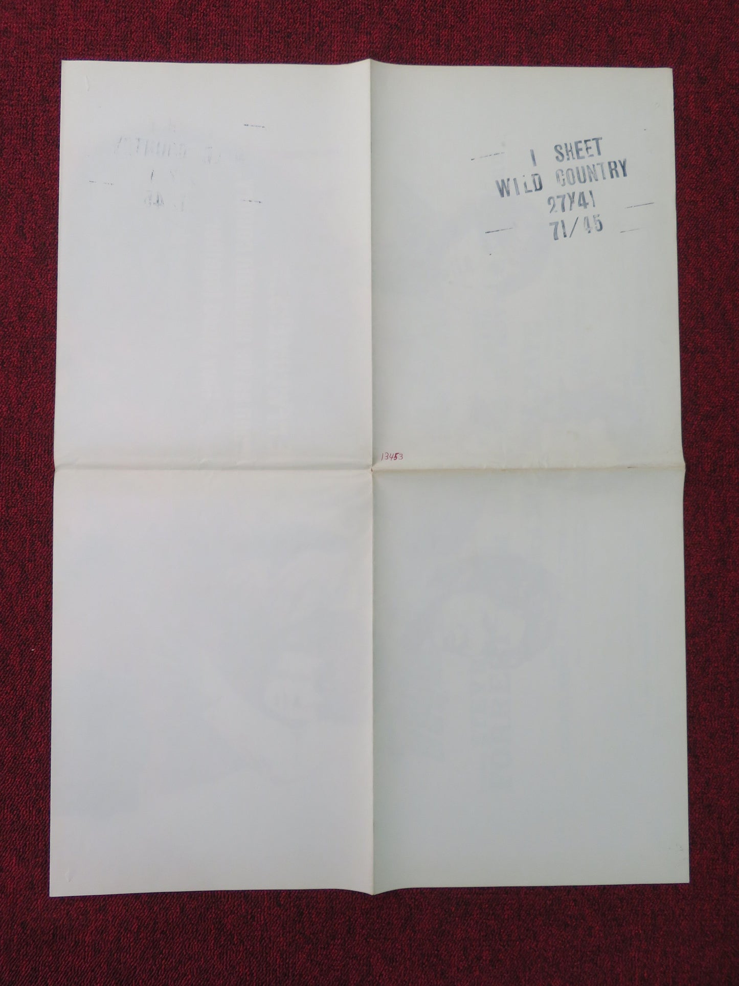 The Wild Country Folded US One Sheet Poster Disney Forrest Miles 1970