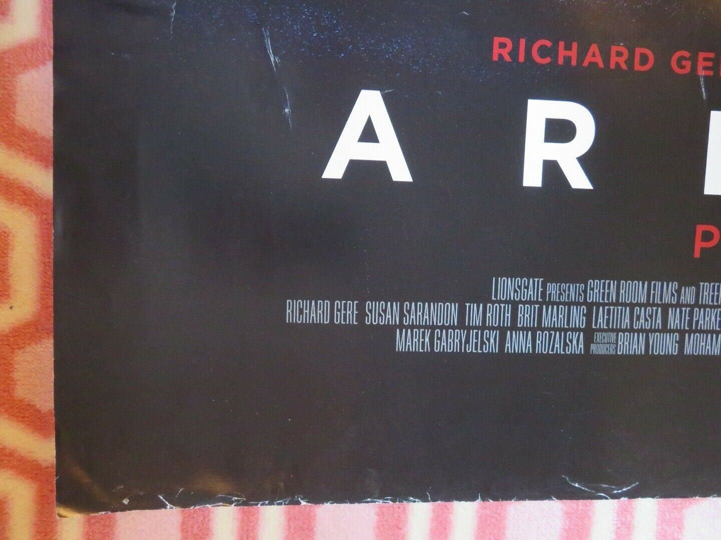 ARBITRAGE BRITISH QUAD (30"x 40") ROLLED POSTER RICHARD GERE TIM ROTH 2012 - Rendezvous Cinema