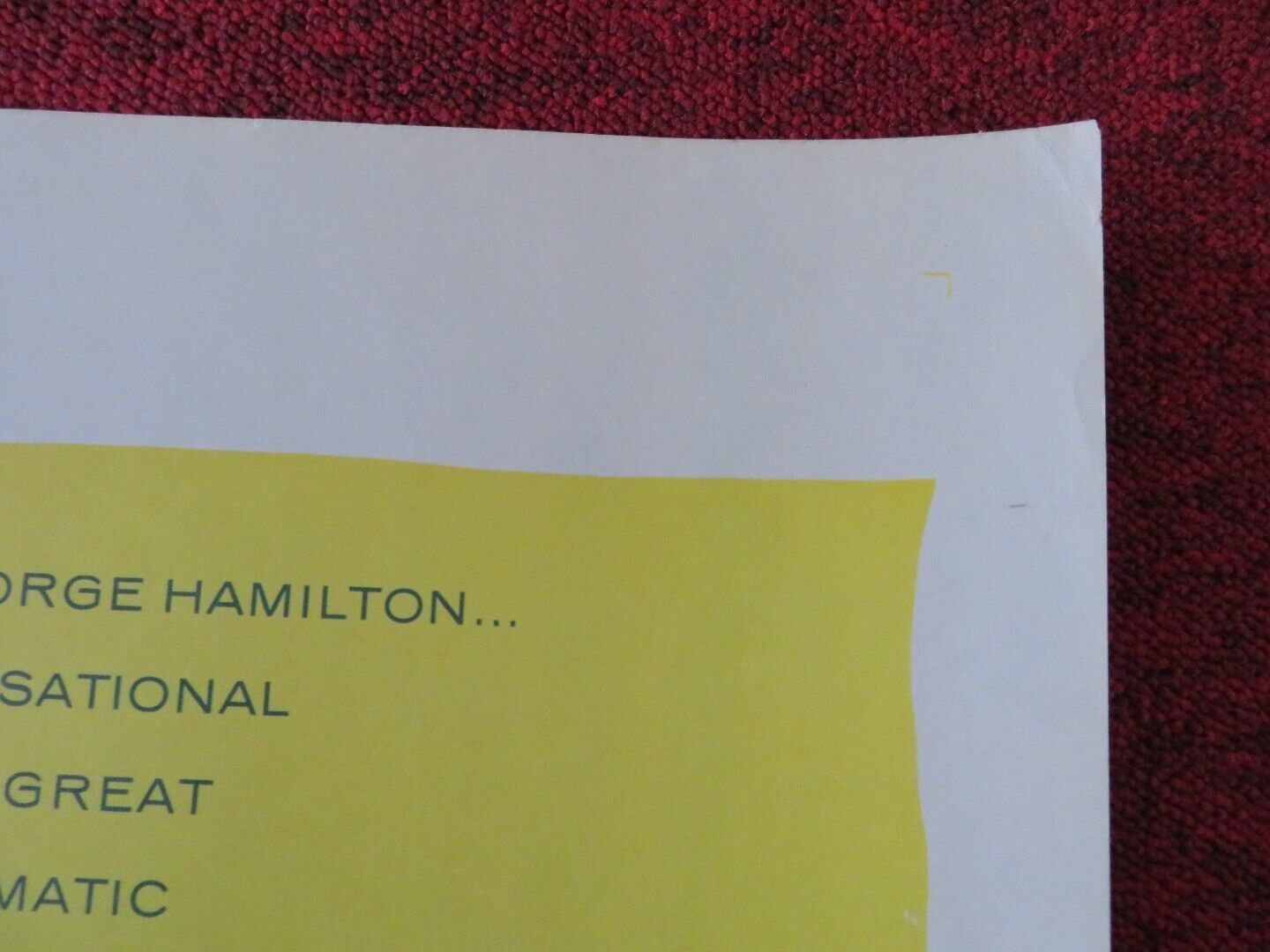 ANGEL BABY US HALF SHEET (22"x 28") POSTER GEORGE HAMILTON 1961 - Rendezvous Cinema