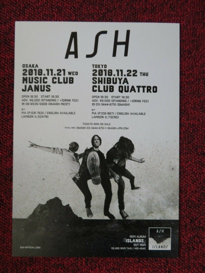 ASH - JAPAN TOUR JAPANESE MUSIC TOUR GIG POSTER 2018 - Rendezvous Cinema