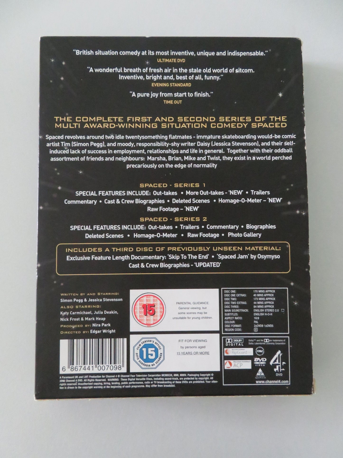 Spaced Series 1 & 2 (DVD BoxSet) Simon Pegg Jessica Hynes 1999 Region 2