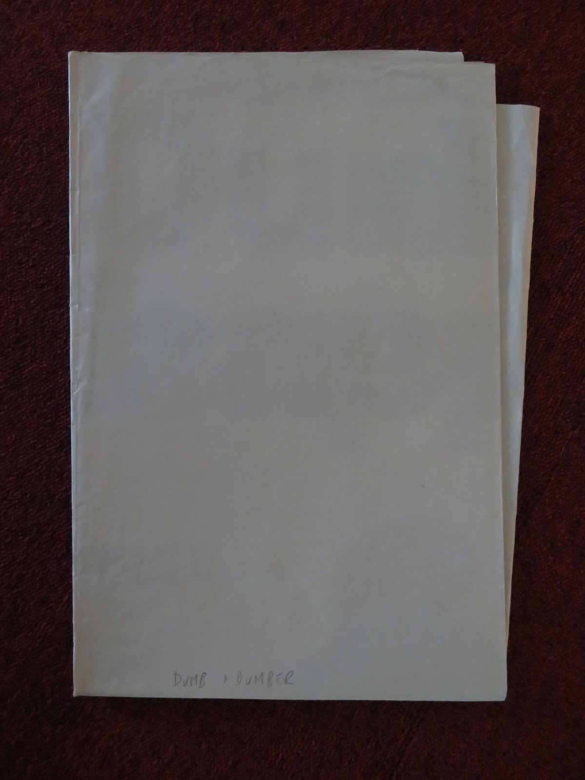 Dumb and Dumber UK Quad Poster Folded Jim Carrey Jeff Daniels Lauren Holly 1994