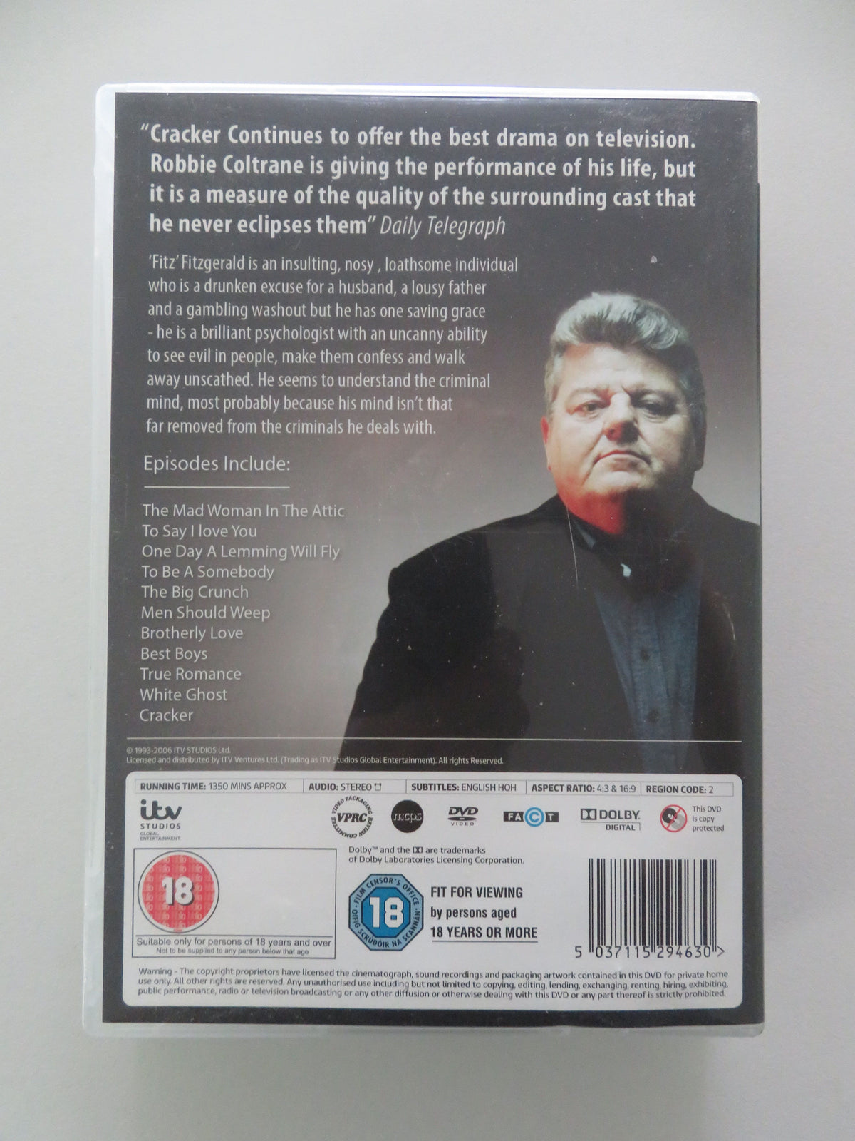Cracker - The Complete Collection (DVD BoxSet) Robbie Coltrane 1993 Region 2