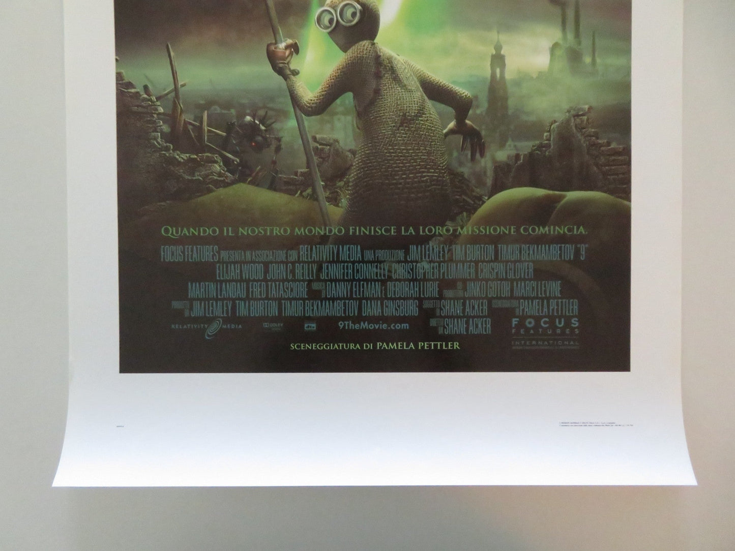 9 ITALIAN LOCANDINA POSTER CHRISTOPHER PLUMMER MARTIN LANDAU TIM BURTON 2009 Movie posters