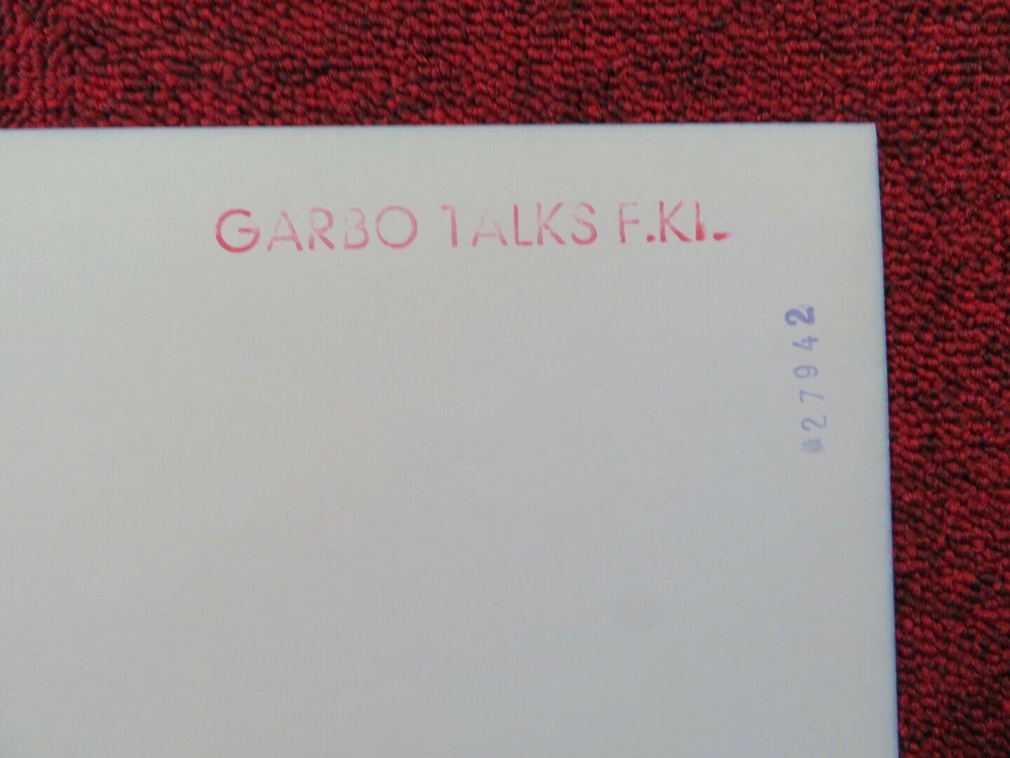 A LA RECHERCHE DE GARBO/ Garbo Talks FRENCH (15"x 21") POSTER ANNE BANCROFT '84 - Rendezvous Cinema