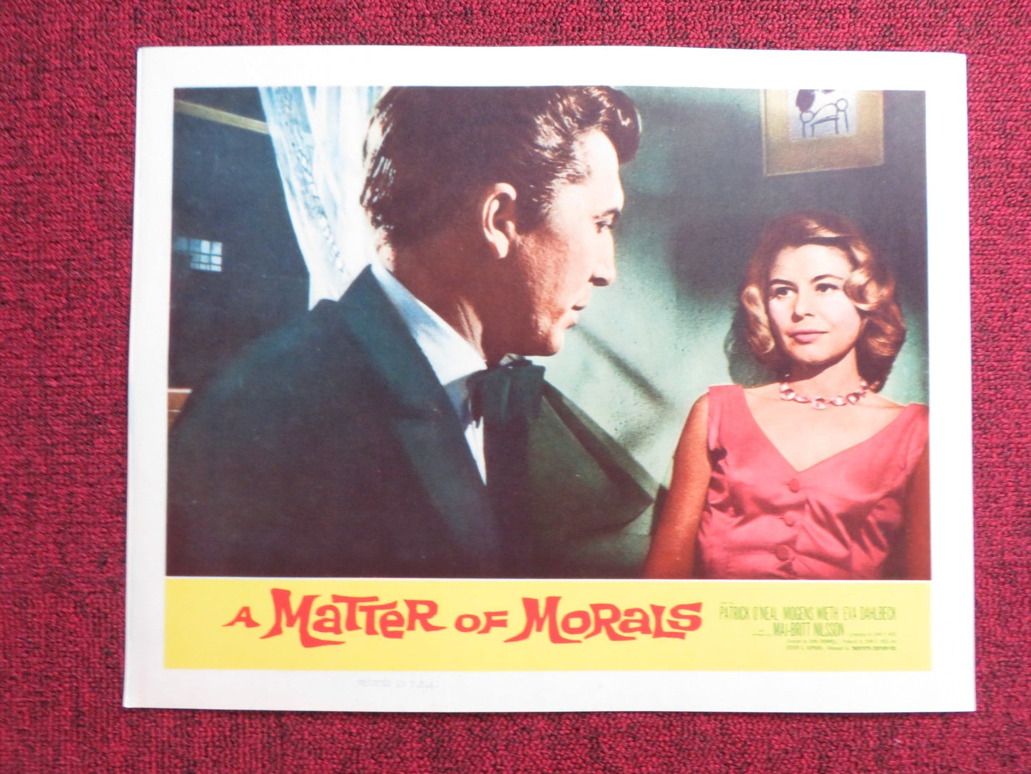 A MATTER OF MORALS US LOBBY CARD FULL SET PATRICK O'NEAL MOGENS WIETH 1960 Rendezvous Cinema Movie posters