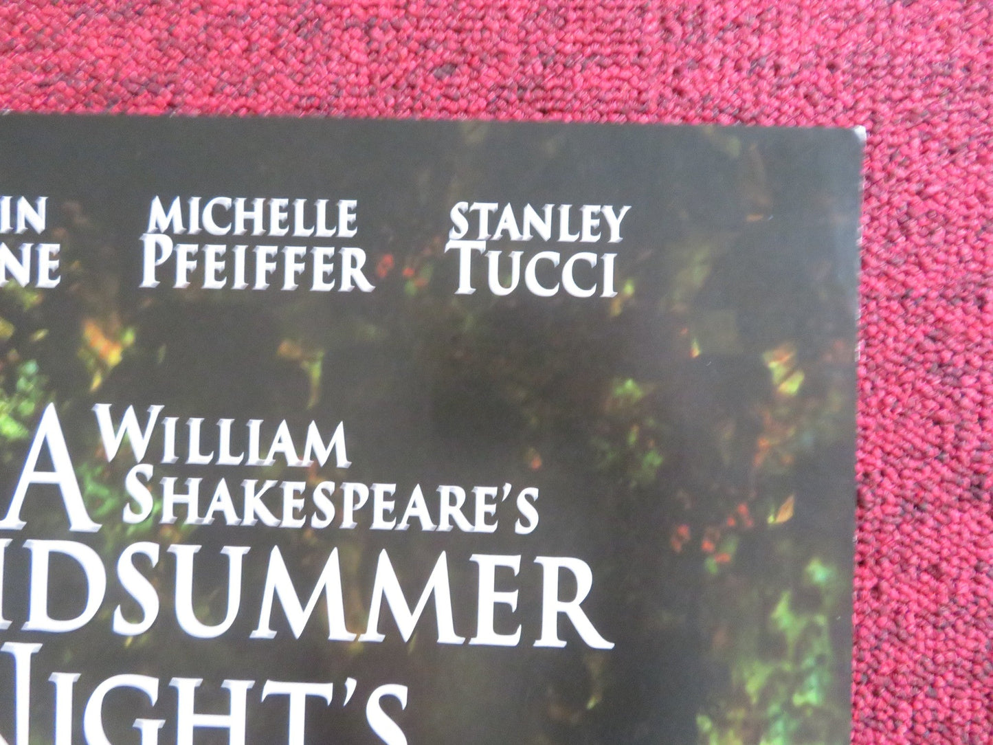 A MIDSUMMER NIGHT'S DREAM VHS VIDEO POSTER RUPERT EVERETT MICHELLE PFEIFFER 1999 Rendezvous Cinema Movie posters