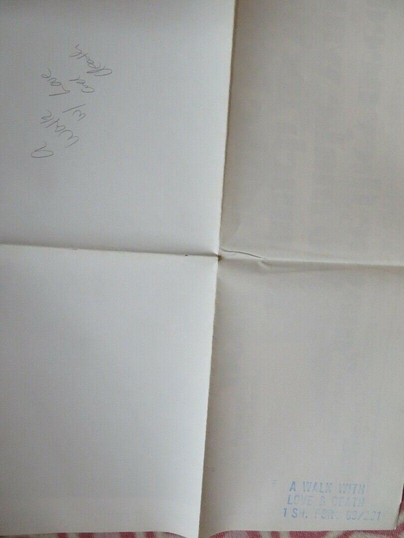 A WALK WITH LOVE & DEATH US ONE SHEET POSTER ASSAF DAYAN ANJELICA HUSTON 1969 - Rendezvous Cinema