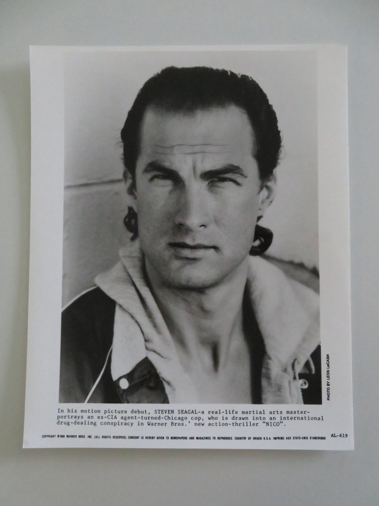 ABOVE THE LAW MOVIE STILL PHOTO LOT OF 9 STEVEN SEAGAL SHARON STONE P GRIER 1988 Movie posters