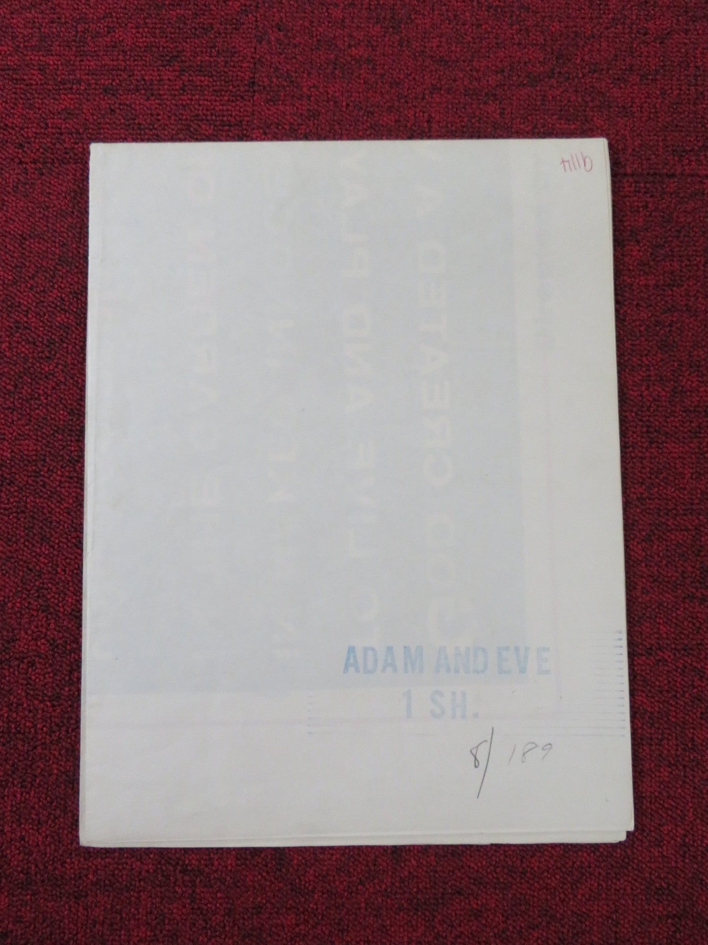 ADAM AND EVE FOLDED US ONE SHEET POSTER CHRISTIANE MARTEL CARLOS BAENA 1958 - Rendezvous Cinema