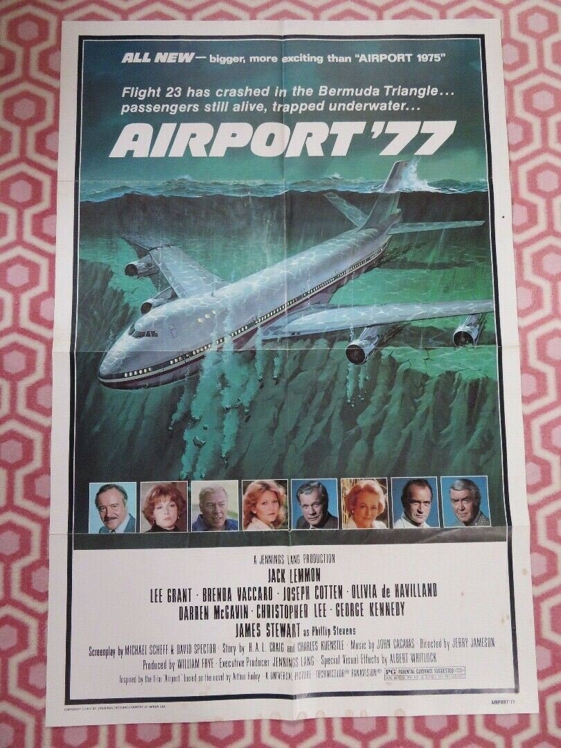 AIRPORT ‘77 FOLDED US ONE SHEET POSTER JACK LEMMON LEE GRANT