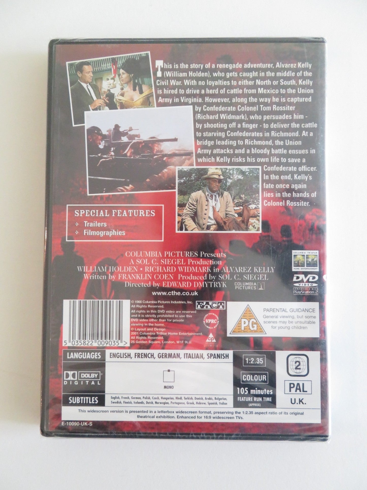 ALVAREZ KELLY (DVD) WILLIAM HOLDEN RICHARD WIDMARK 1966 REGION 2 Rendezvous Cinema Movie posters