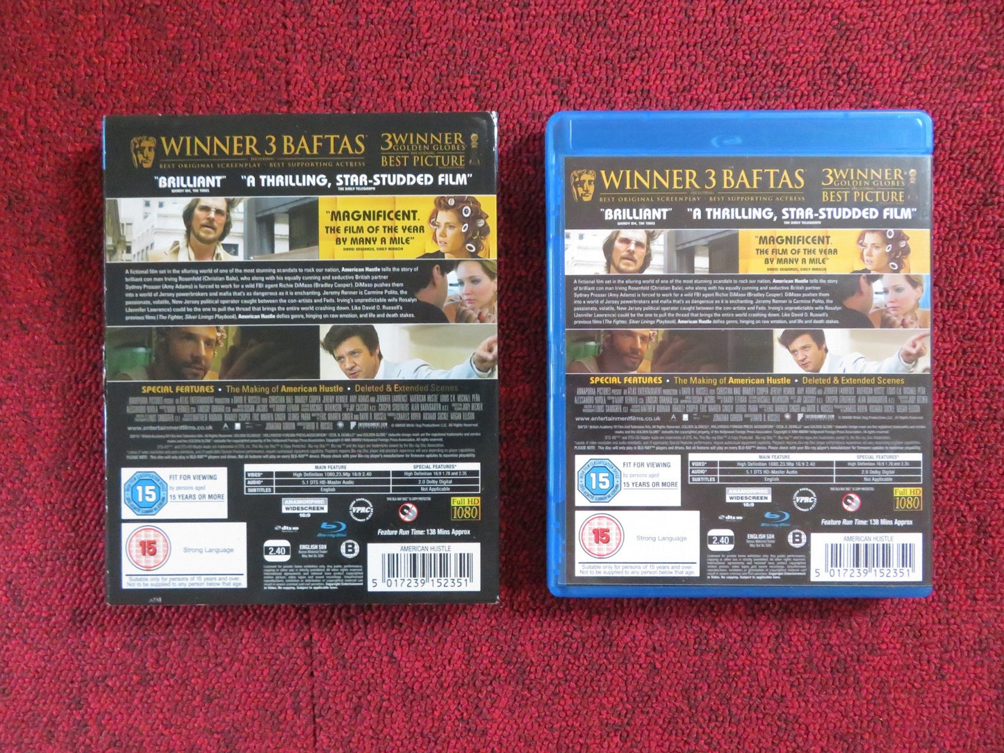 AMERICAN HUSTLE (BLU - RAY) CHRISTIAN BALE BRADLEY COOPER 2013 REGION B Rendezvous Cinema Movie posters