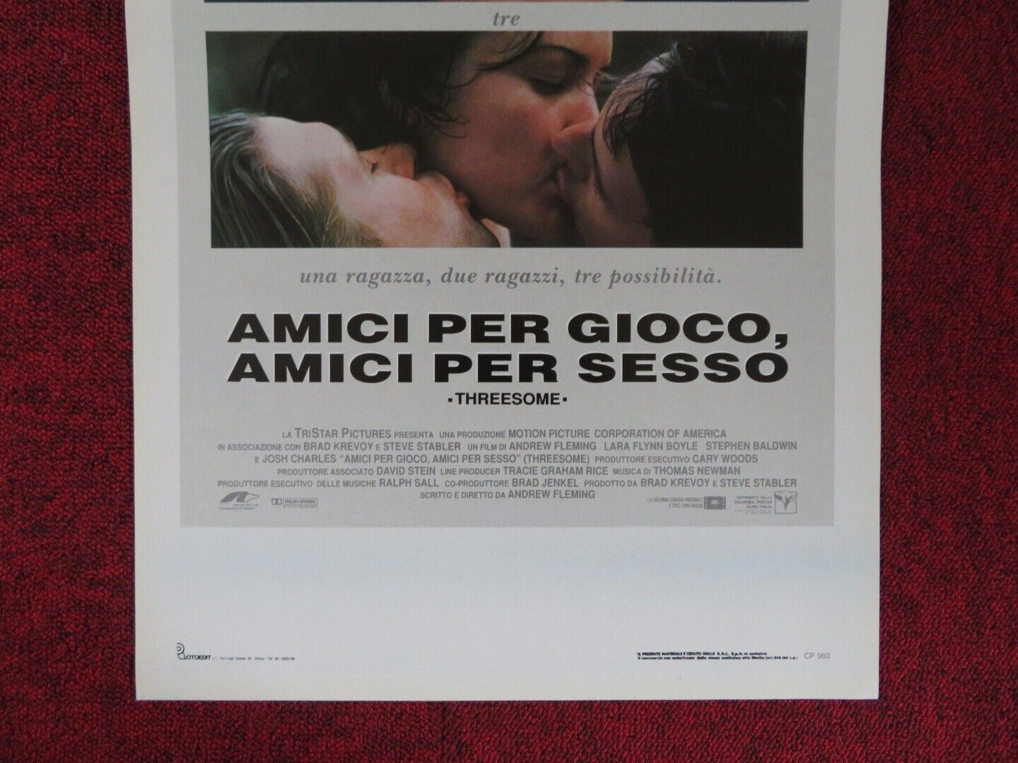 AMICI PER GIOCO AMICI PER SESSO ITALIAN LOCANDINA (27.5"x13") POSTER 1994 - Rendezvous Cinema