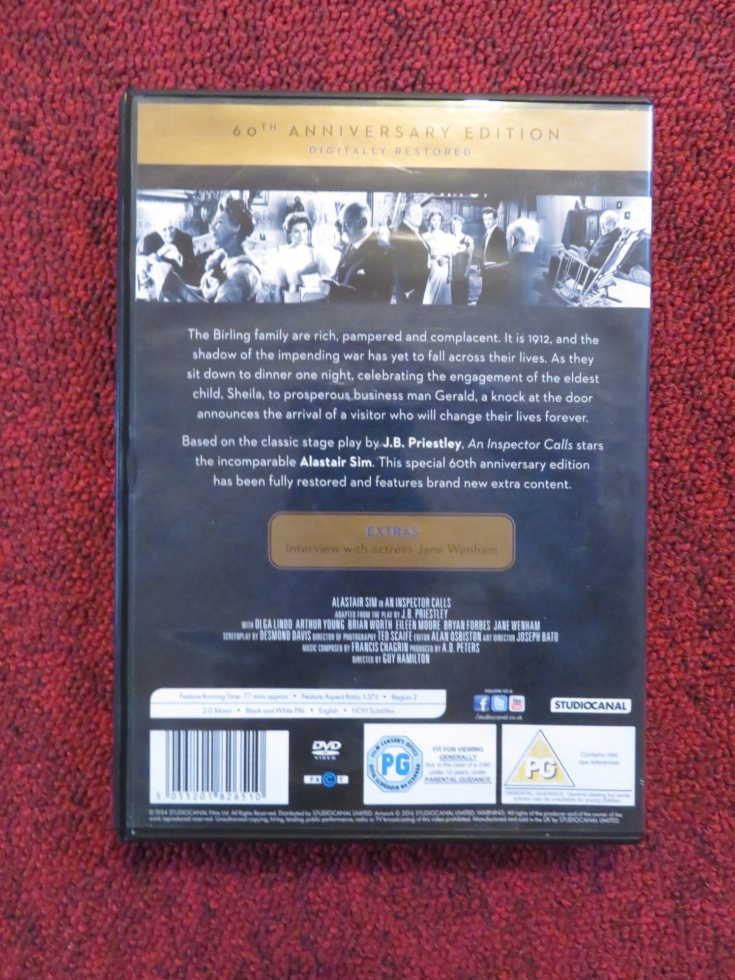 AN INSPECTOR CALLS (DVD) ALASTAIR SIM OLGA LINDO 1954 REGION 2 Rendezvous Cinema Movie posters