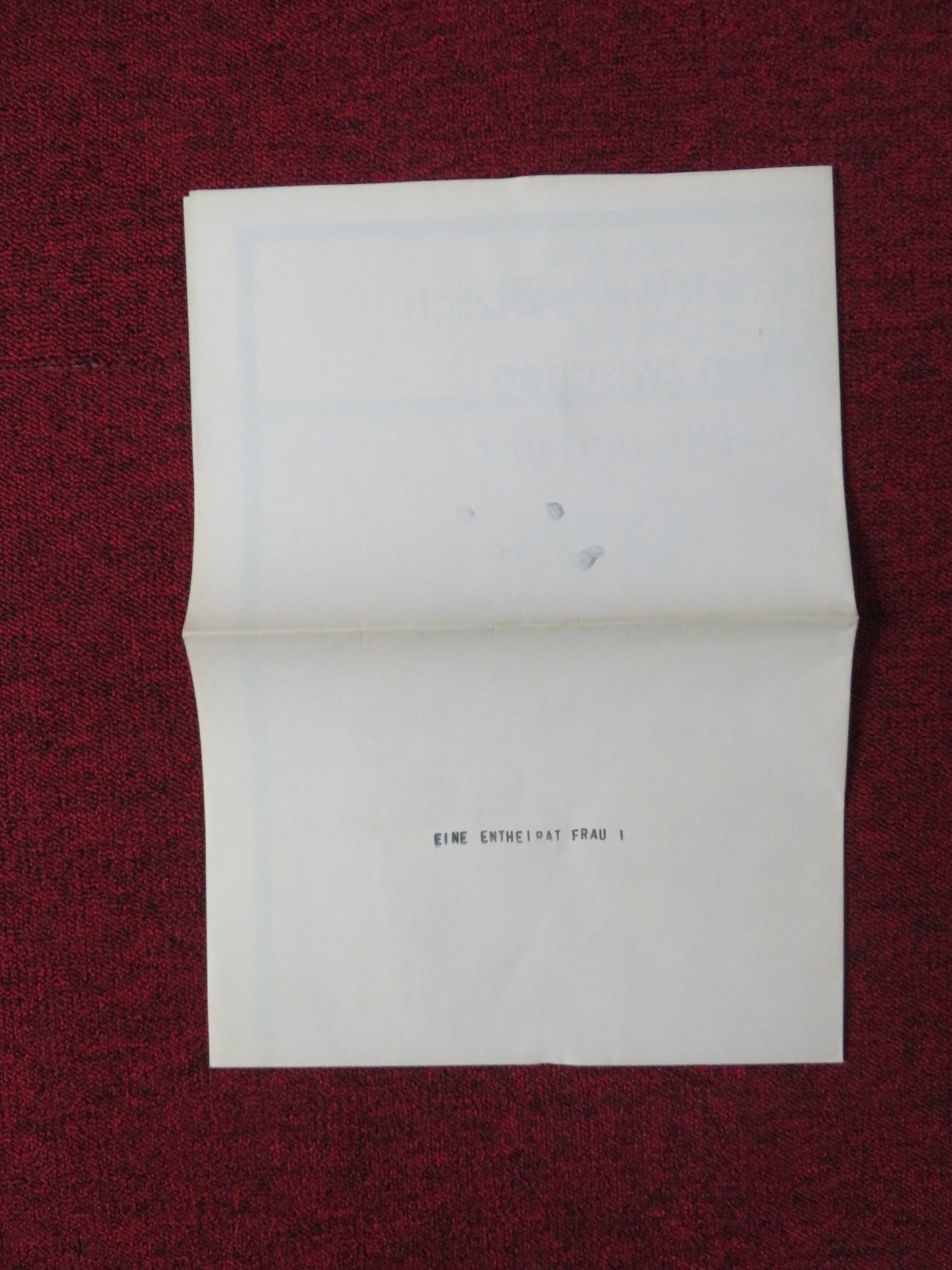 AN UNMARRIED WOMAN GERMAN A1 POSTER FOLDED JILL CLAYBURGH ALAN BATES 1977 Rendezvous Cinema Movie posters