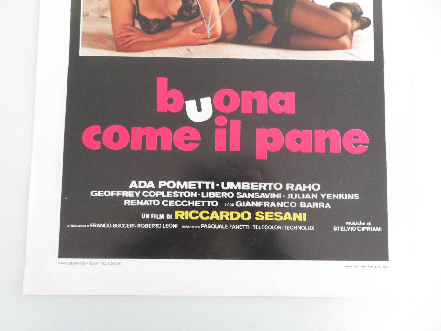 As Good as Bread Italian Locandina Poster Carmen Russo Saverio Marconi 1982 Movie posters