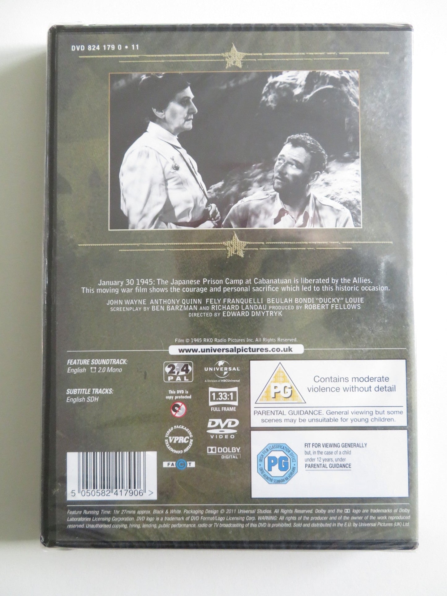 BACK TO BATAAN (DVD) JOHN WAYNE ANTHONY QUINN 1945 REGION 2, 4 Rendezvous Cinema Movie posters