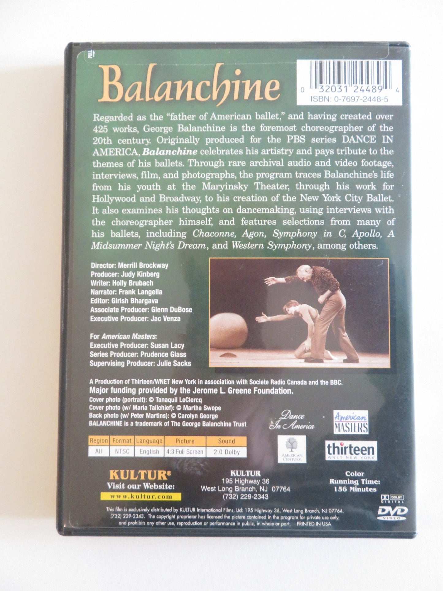 BALANCHINE (DVD) FRANK LANGELLA 2006 REGION 0 Rendezvous Cinema Movie posters