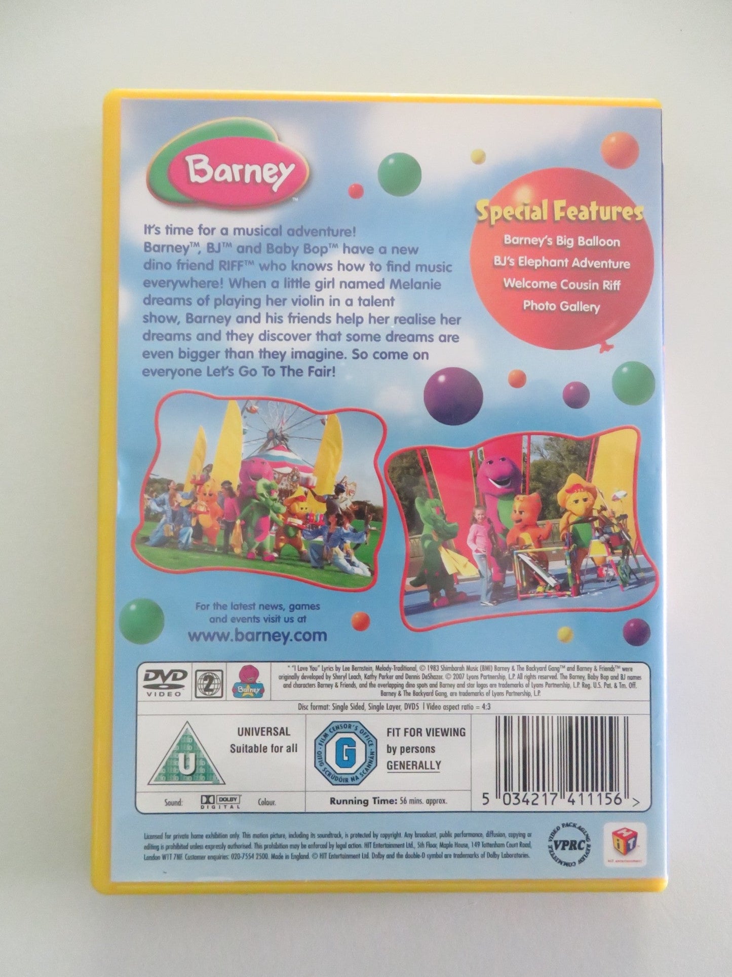 BARNEY LET'S GO TO THE FAIR (DVD) 2007 REGION 2 - Rendezvous Cinema