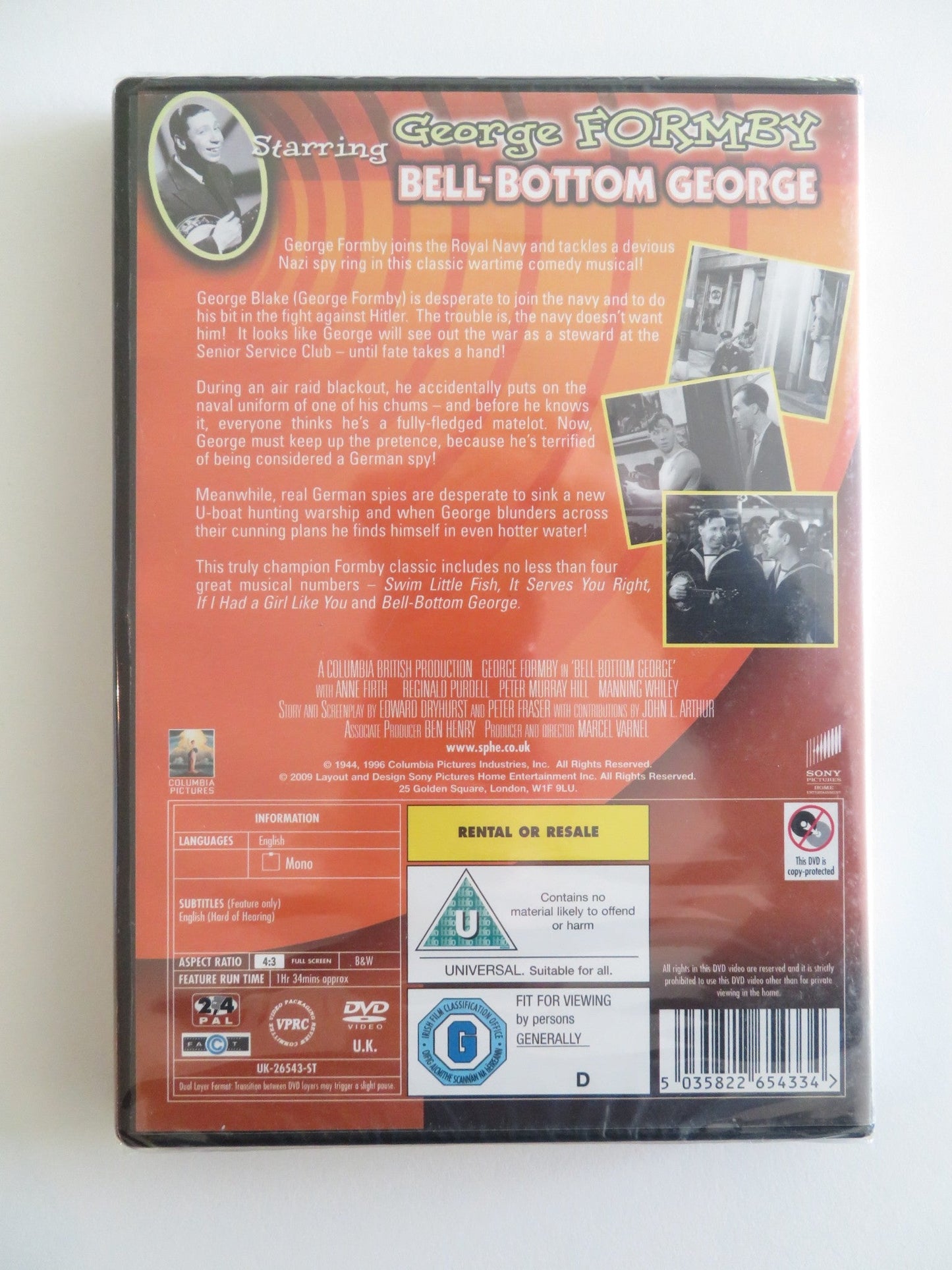 BELL - BOTTOM GEORGE (DVD) GEORGE FORMBY ANNE FIRTH 1944 REGION 2, 4 Rendezvous Cinema Movie posters
