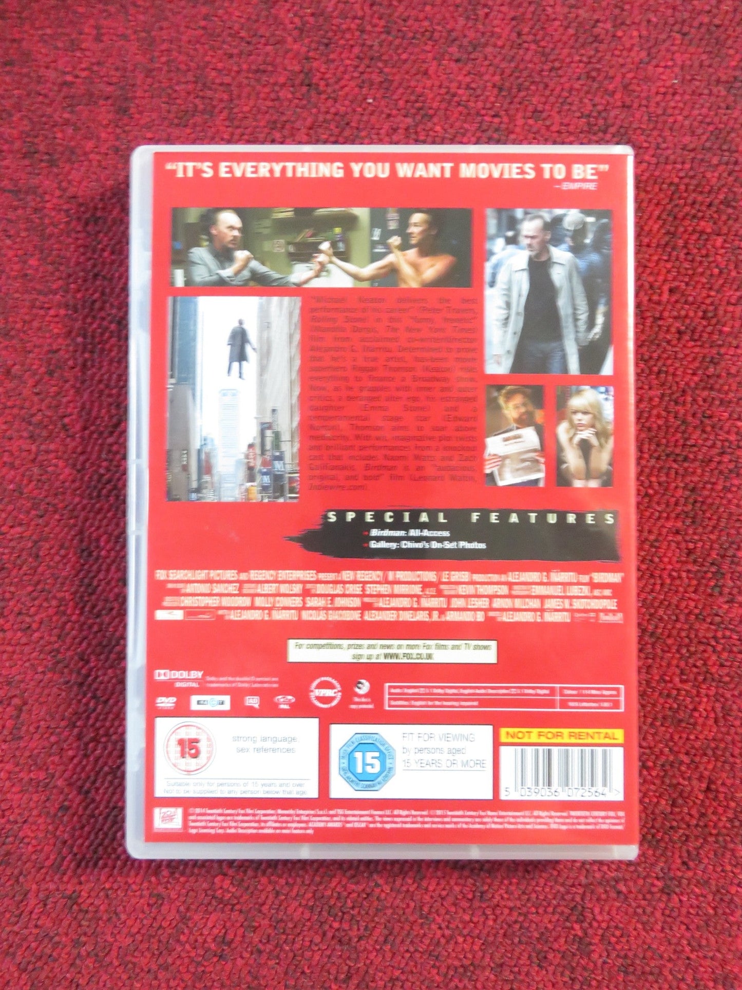 BIRDMAN (DVD) MICHAEL KEATON EMMA STONE 2014 REGION 2 Rendezvous Cinema Movie posters