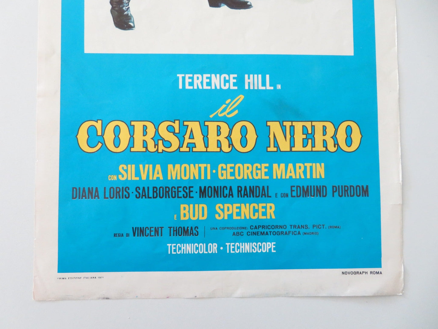 BLACKIE THE PIRATE ITALIAN LOCANDINA POSTER TERENCE HILL SILVIA MONTI 1971 Movie posters