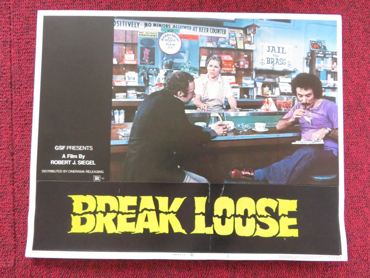 BREAK LOOSE / PARADES US LOBBY CARD FULL SET RUSS THACKER BRAD SULLIVAN 1972 Rendezvous Cinema Movie posters