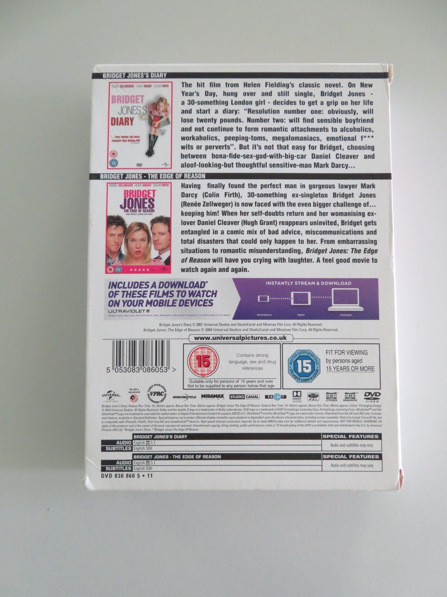 Bridget Jones 1 & 2 - Diary and The edge of Reason (DVD BoxSet) 2001 Region 2 Movie posters