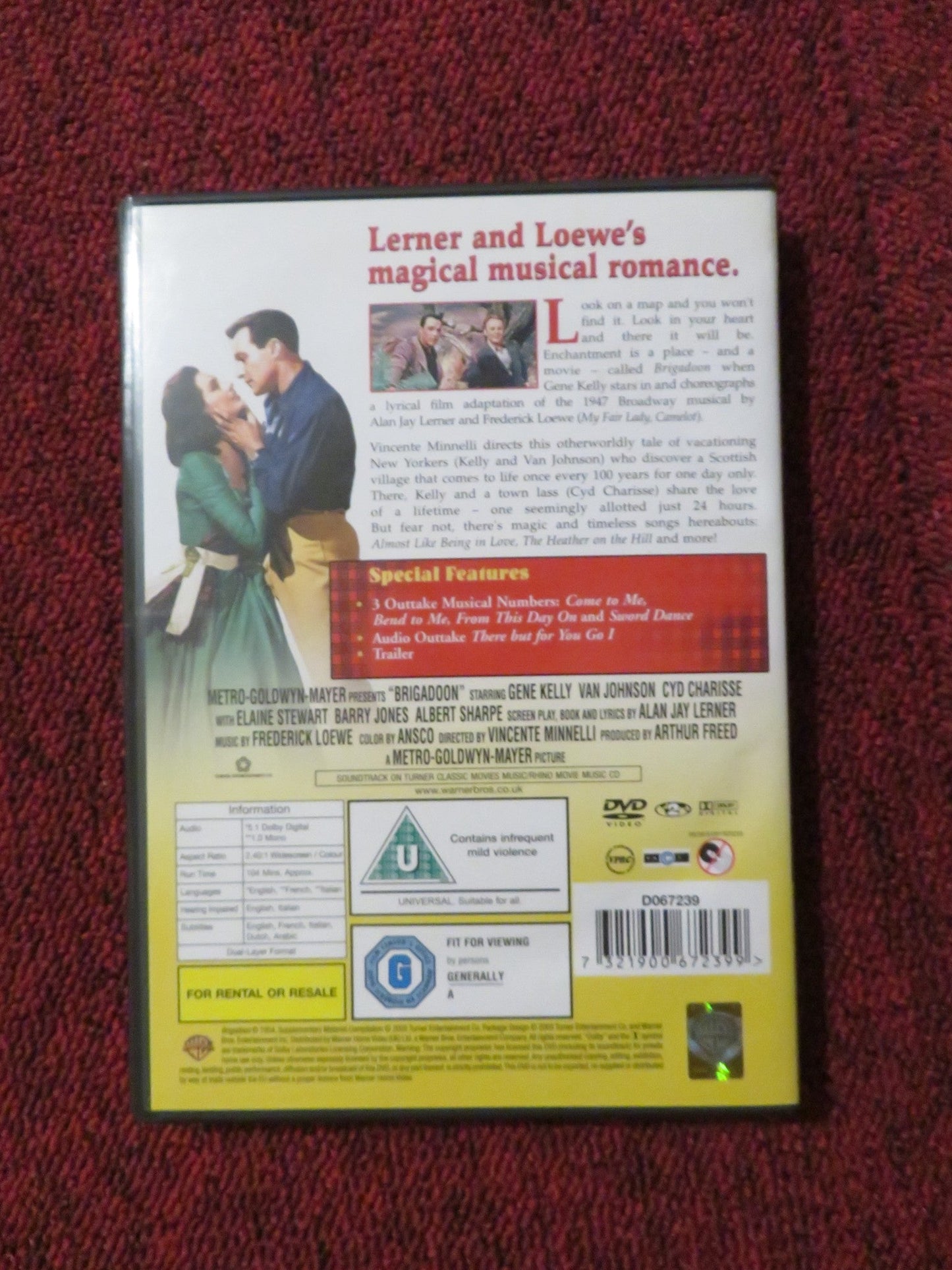BRIGADOON (DVD) GENE KELLY VAN JOHNSON 1954 REGION 2 Rendezvous Cinema Movie posters
