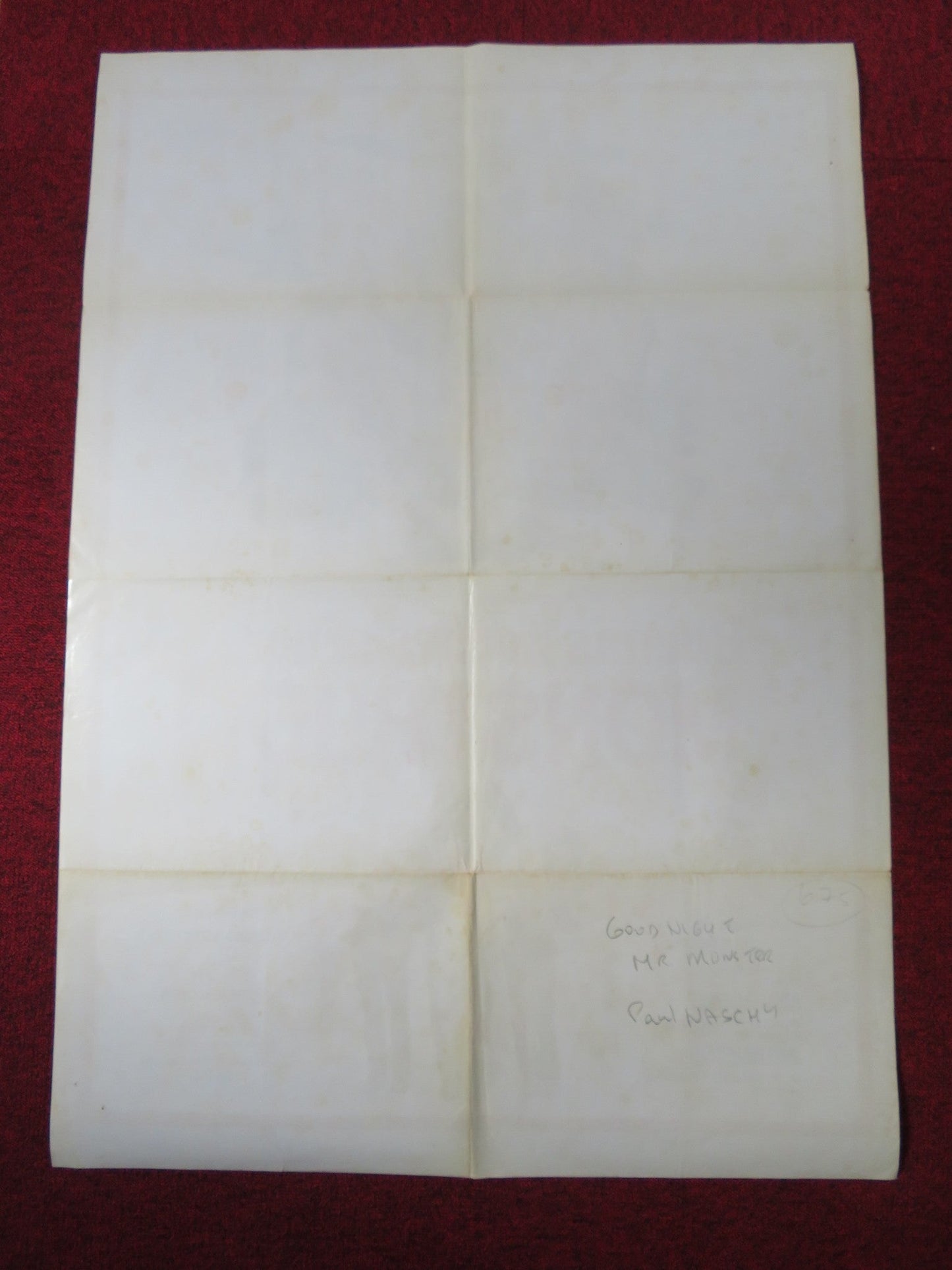 BUENAS NOCHES, SENOR MONSTRUO SPANISH POSTER FERNANDO BILBAO LUIS ESCOBAR 1982 Rendezvous Cinema Movie posters