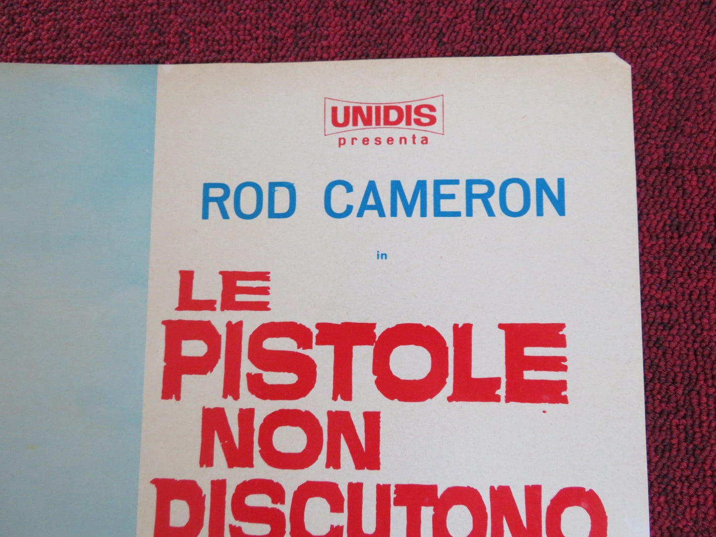BULLETS DON'T ARGUE - G ITALIAN FOTOBUSTA POSTER ROD CAMERON DICK PALMER 1964 Rendezvous Cinema Movie posters