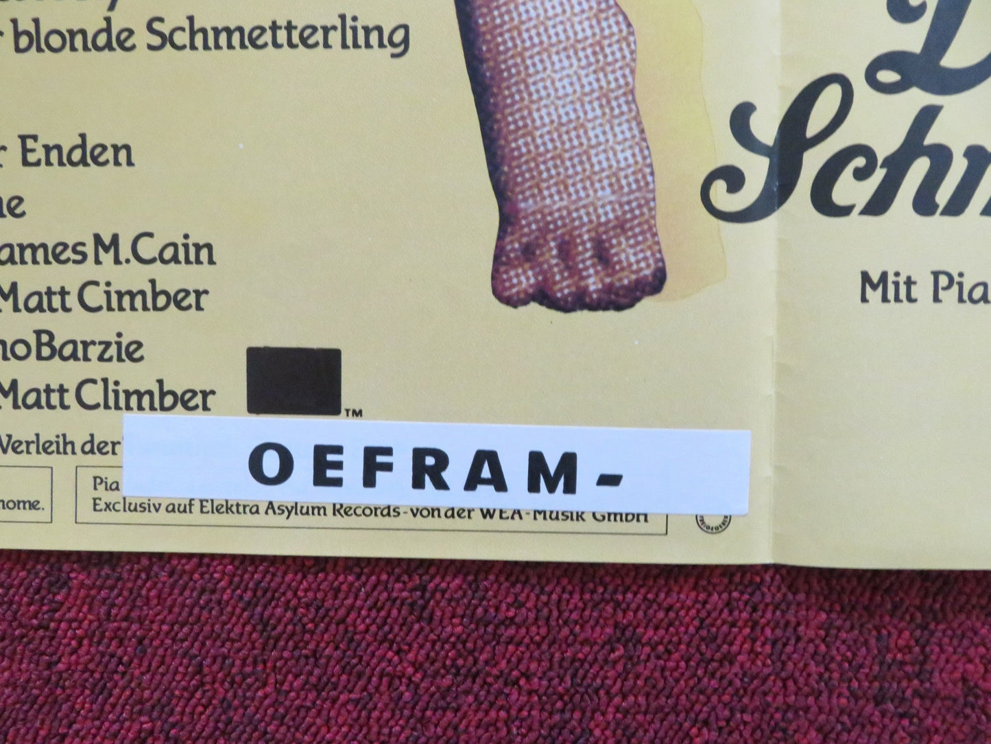 BUTTERFLY GERMAN A1 POSTER FOLDED STACY KEACH ORSON WELLES 1982 Rendezvous Cinema Movie posters