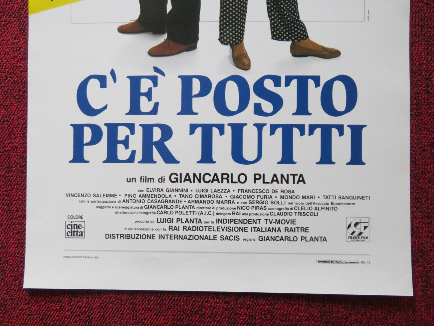 C' E' POSTO PER TUTTI ITALIAN LOCANDINA POSTER LUIGI LAEZZA ELVIRA GIANNINI 1990 Rendezvous Cinema Movie posters