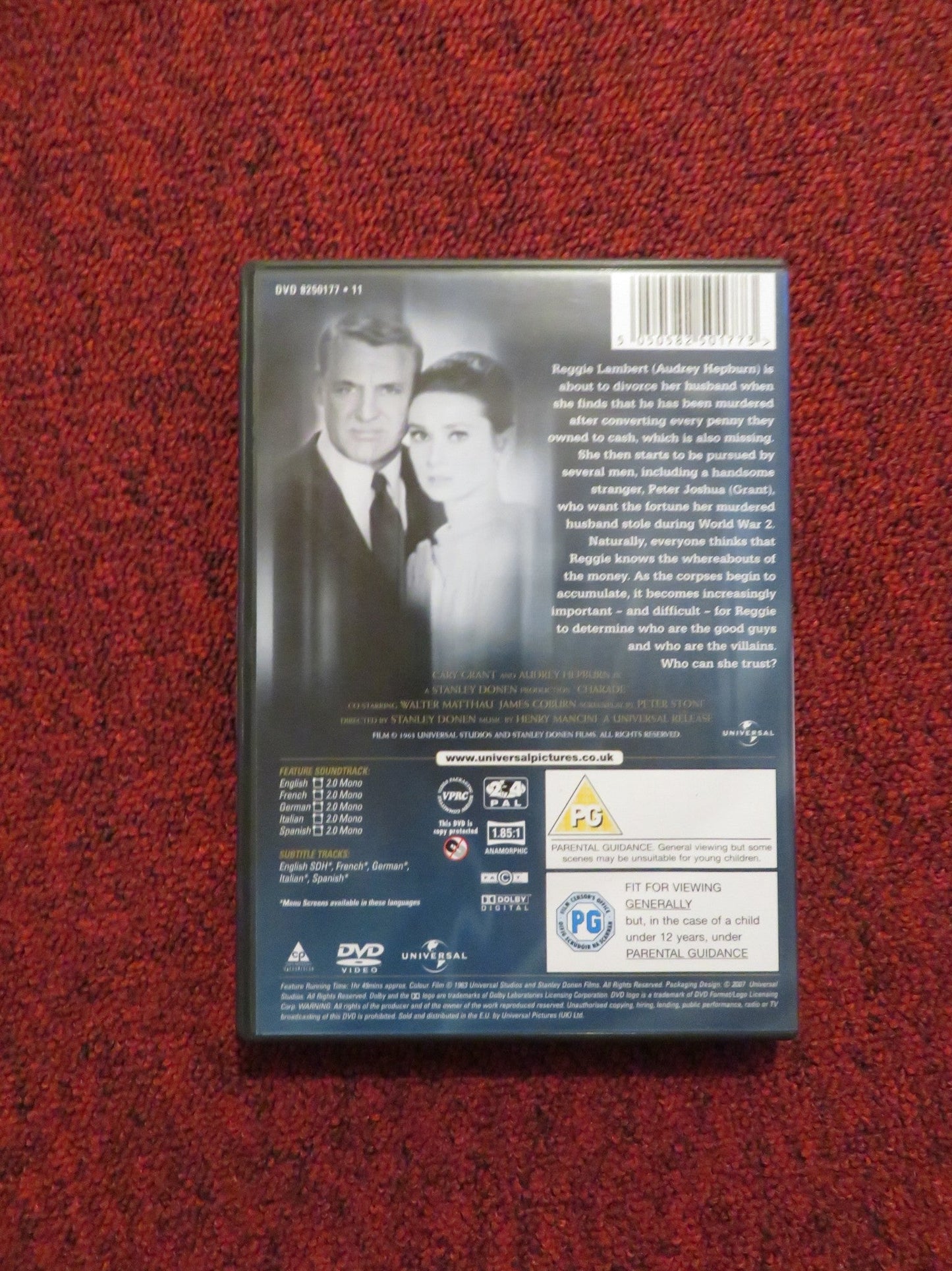 CHARADE (DVD) CARY GRANT AUDREY HEPBURN 1963 REGION 2, 4 Rendezvous Cinema Movie posters
