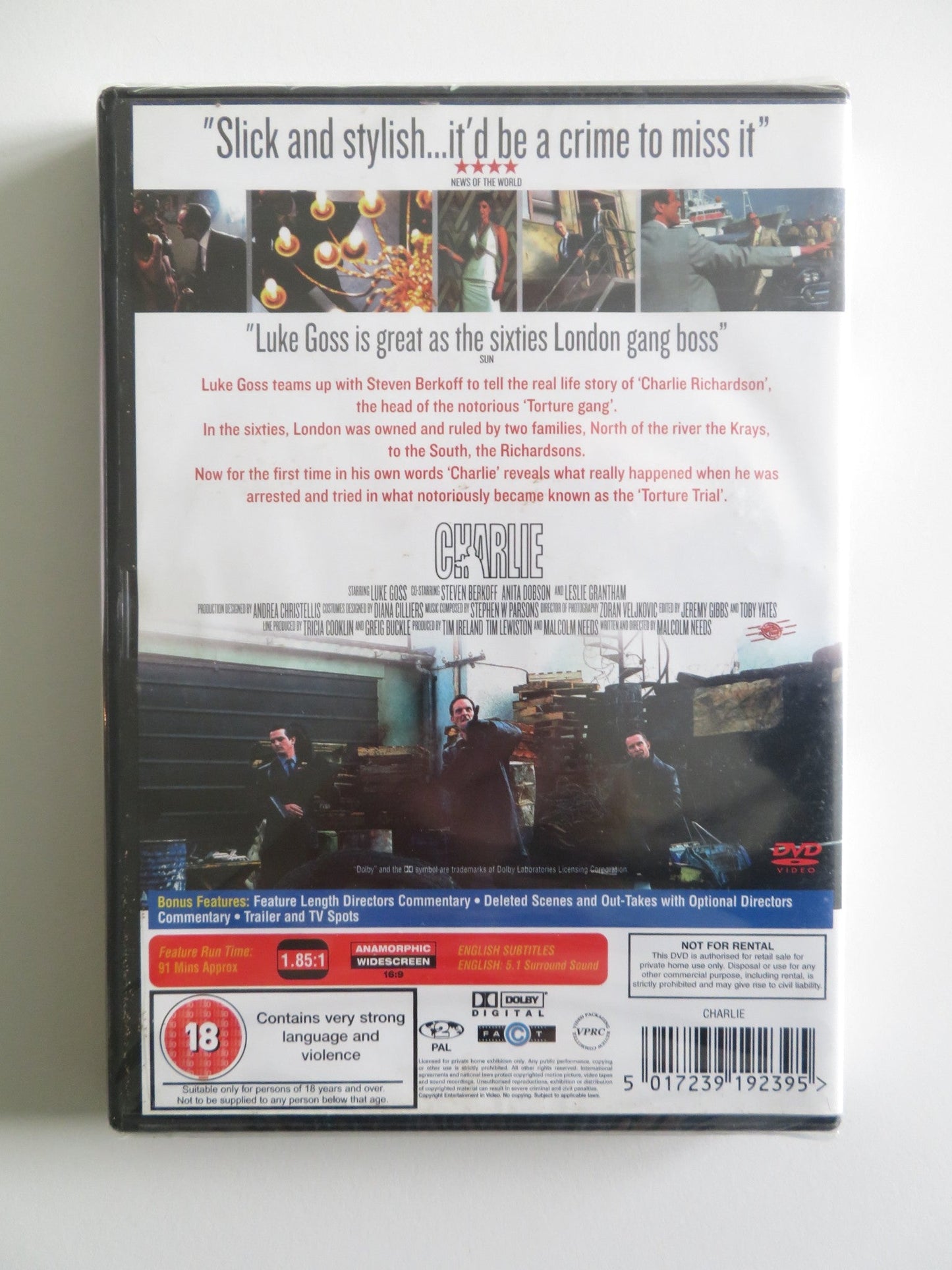 CHARLIE (DVD) LUKE GOSS STEVEN BERKOFF 2004 REGION 2 Rendezvous Cinema Movie posters