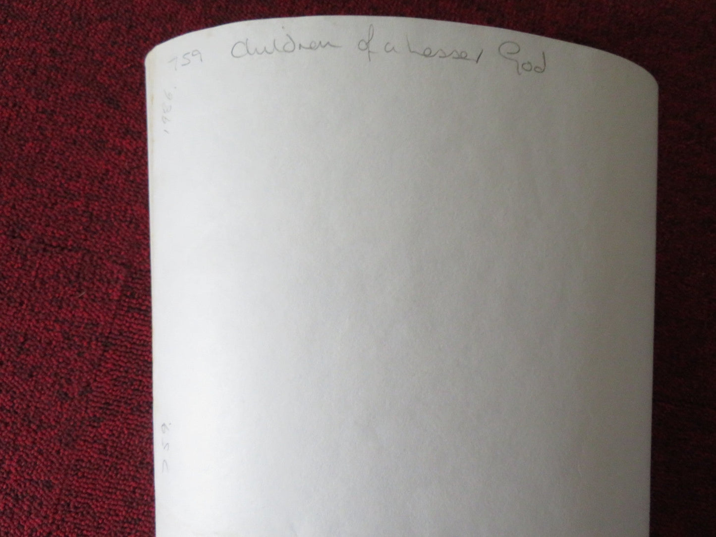 CHILDREN OF A LESSER GOD UK QUAD ROLLED POSTER WILLIAM HURT PIPER LAURIE 1986 Rendezvous Cinema Movie posters