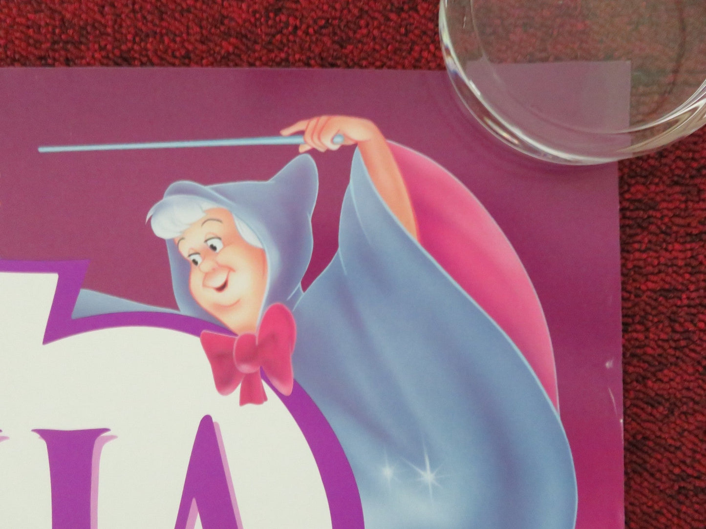 CINDERELLA VHS VIDEO POSTER ROLLED DISNEY ILENE WOODS ELEANOR AUDLEY 1997 Movie posters