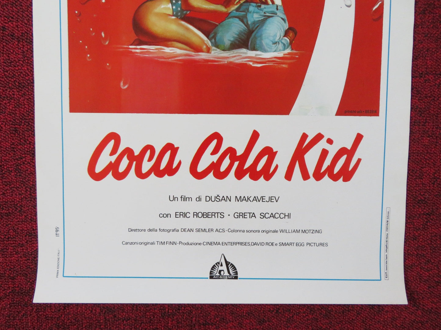 COCA - COLA KID ITALIAN LOCANDINA POSTER ERIC ROBERTS GRETA SCACCHI 1985 Rendezvous Cinema Movie posters