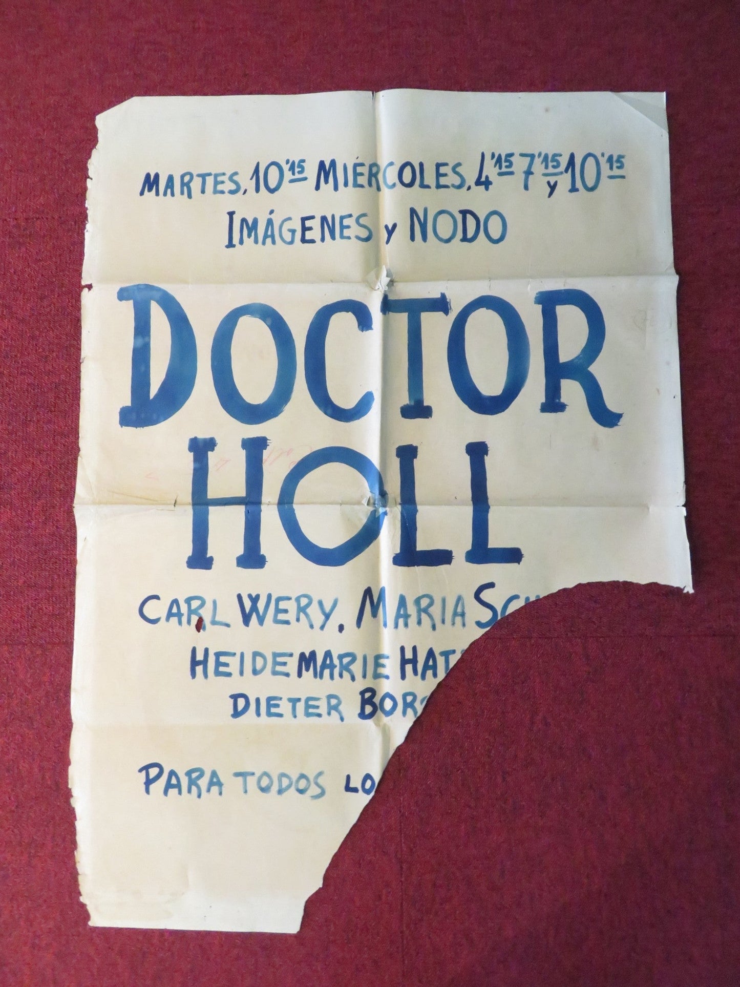 COLT .45 FOLDED SPANISH ONE SHEET POSTER RANDOLPH SCOTT RUTH ROMAN 1950 Rendezvous Cinema Movie posters