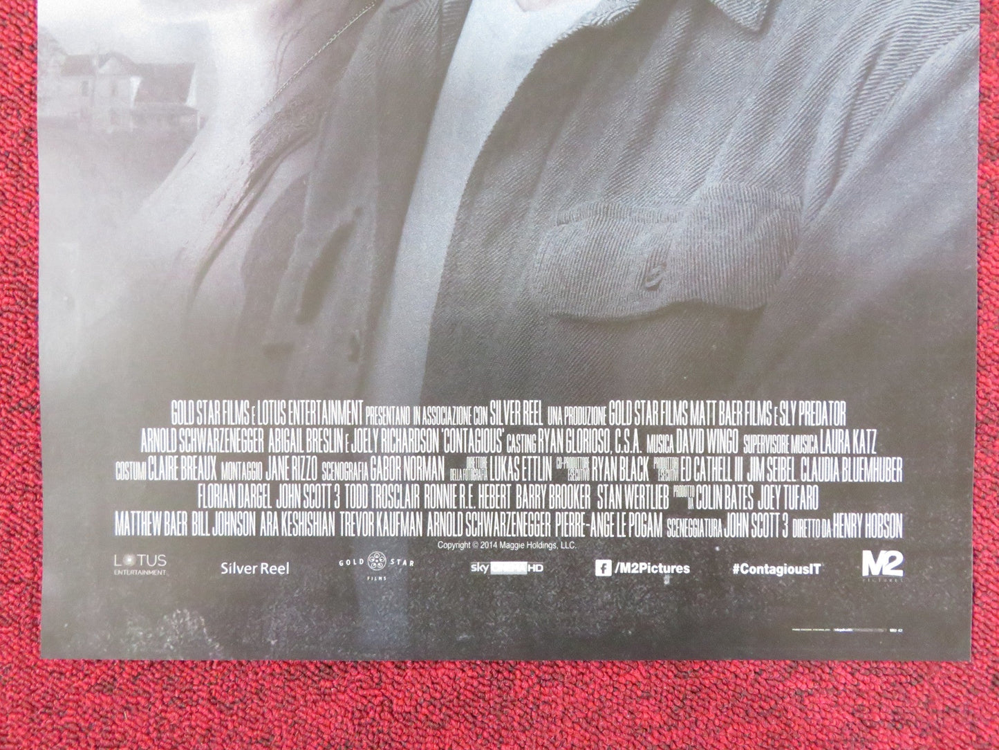 CONTAGIOUS - EPIDEMIA MORTALE ITALIAN LOCANDINA POSTER SCHWARZENEGGER 2015 Rendezvous Cinema Movie posters