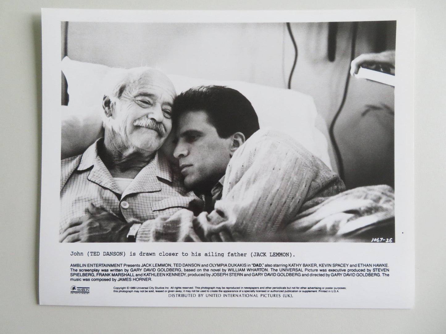 DAD - B MOVIE STILL PHOTO LOT OF 3 JACK LEMMON TED DANSON 1989 Movie posters