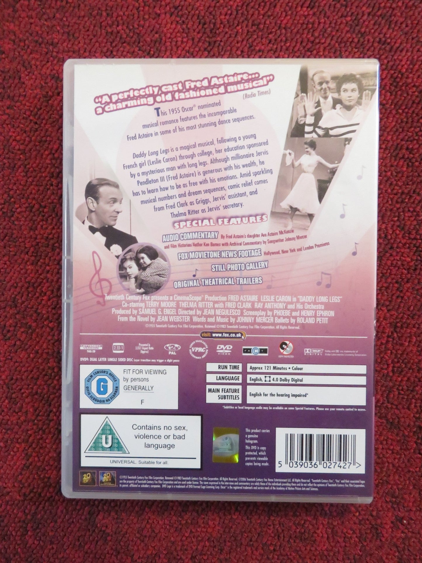 DADDY LONG LEGS (DVD) FRED ASTAIRE LESLIE CARON 1955 REGION 2 Rendezvous Cinema Movie posters