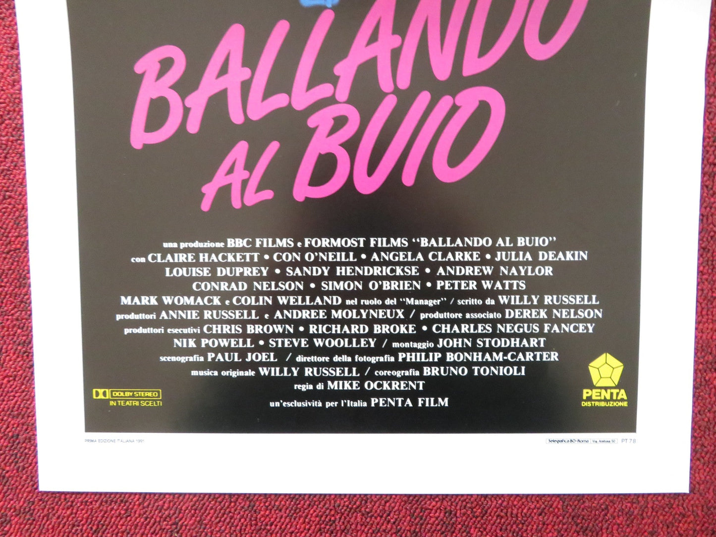 DANCIN' THRU THE DARK ITALIAN LOCANDINA POSTER CLAIRE HACKETT CON O'NEAL 1991 Rendezvous Cinema Movie posters