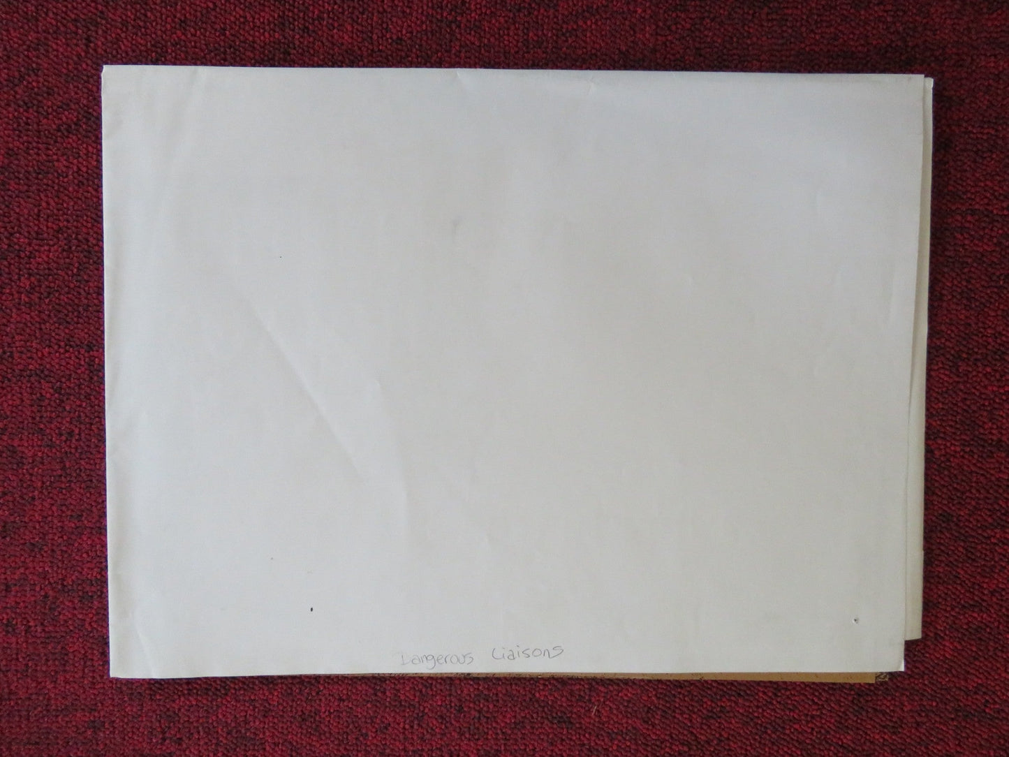 DANGEROUS LIAISONS FOLDED US ONE SHEET POSTER GLENN CLOSE JOHN MALKOVICH 1988 Rendezvous Cinema Movie posters