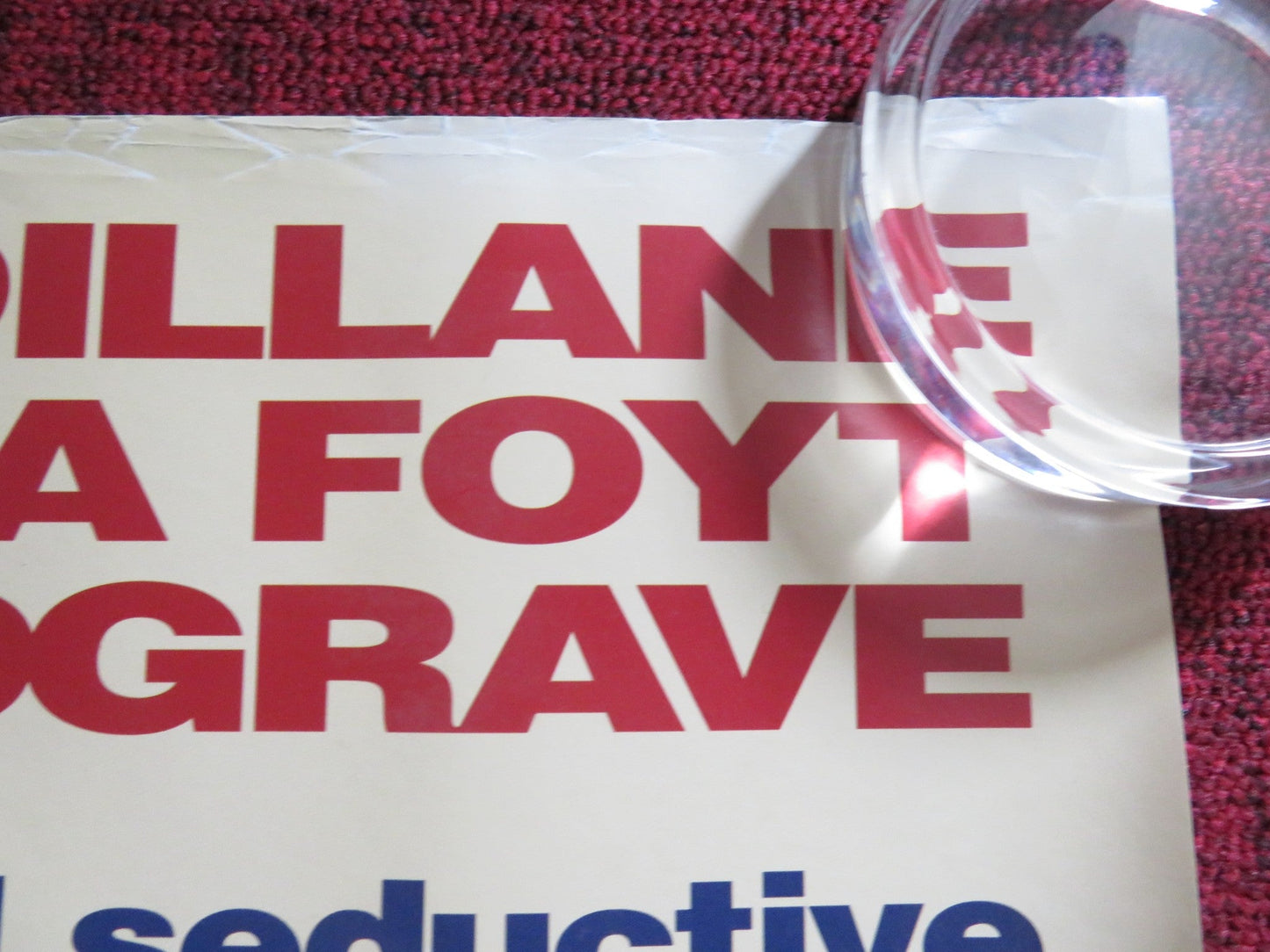 DEJA VU UK QUAD ROLLED POSTER STEPHEN DILLANE VANESSA REDGRAVE1997 Rendezvous Cinema Movie posters