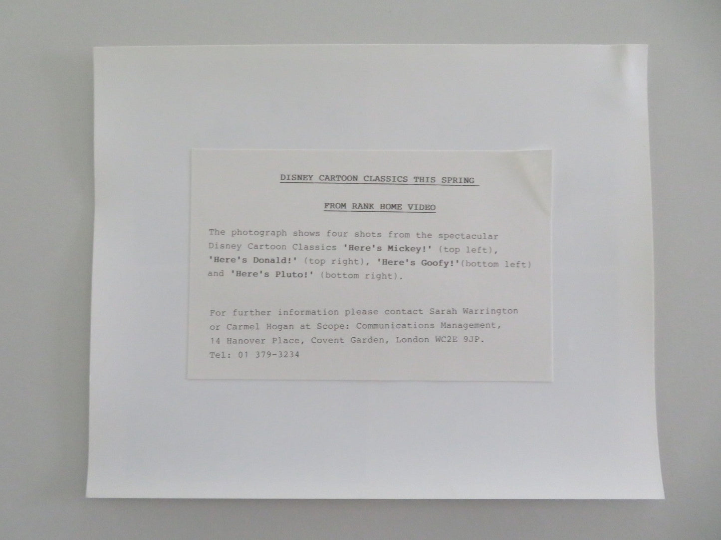 DISNEY CARTOON CLASSICS MOVIE STILL PHOTO DISNEY MICKEY DONALD GOOFY PLUTO Movie posters