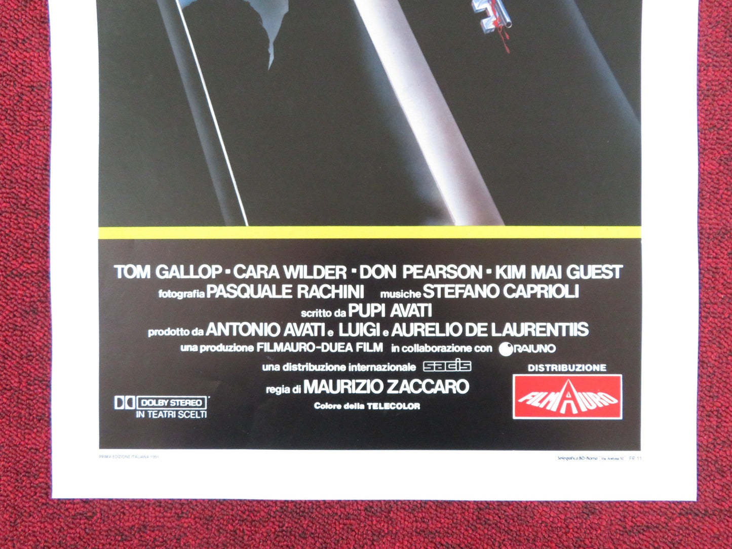 DOVE COMINCIA LA NOTTE ITALIAN LOCANDINA POSTER TOM GALLOP CARA WILDER 1991 Rendezvous Cinema Movie posters