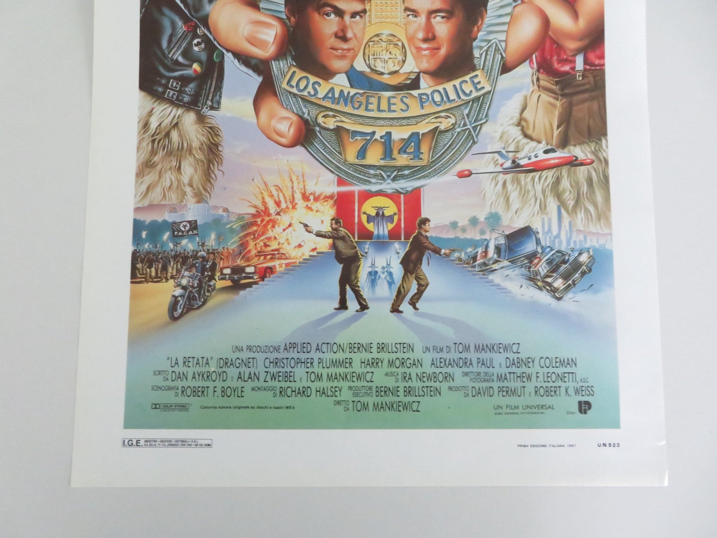 DRAGNET ITALIAN LOCANDINA POSTER DAN AYKROYD TOM HANKS 1987 Movie posters